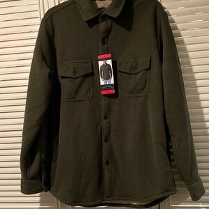 Men's Dark Green Shirt Jacket